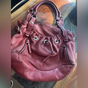 Vintage B Makowsky leather bag crossbody & 2 handled.